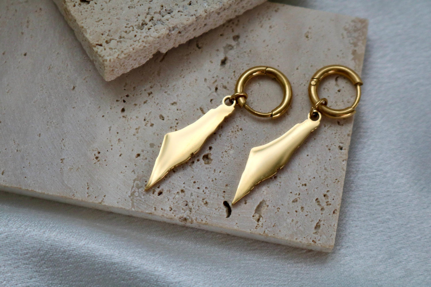 Gold Map of Palestine Earrings