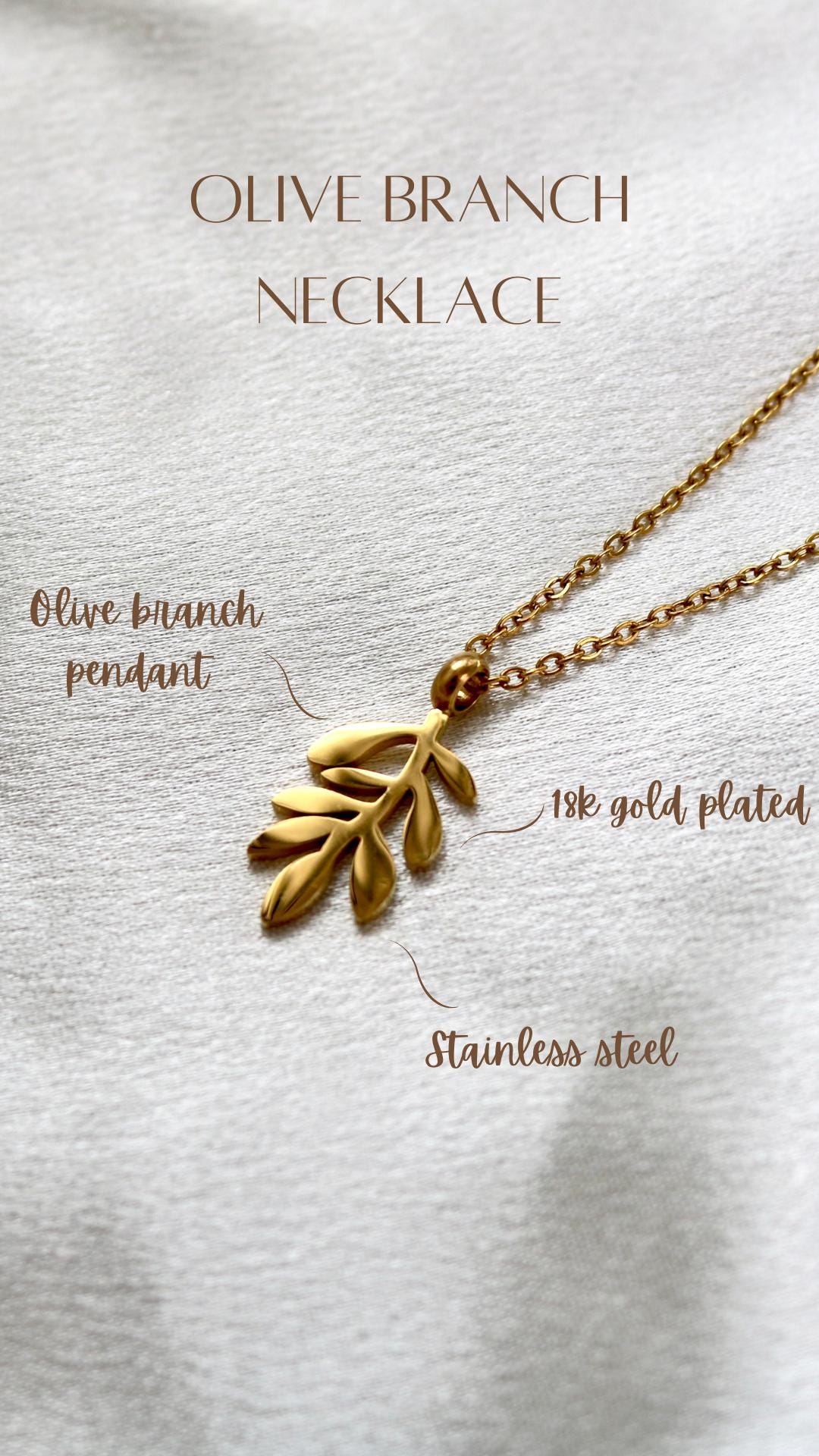 Olive Branch Palestine Necklace