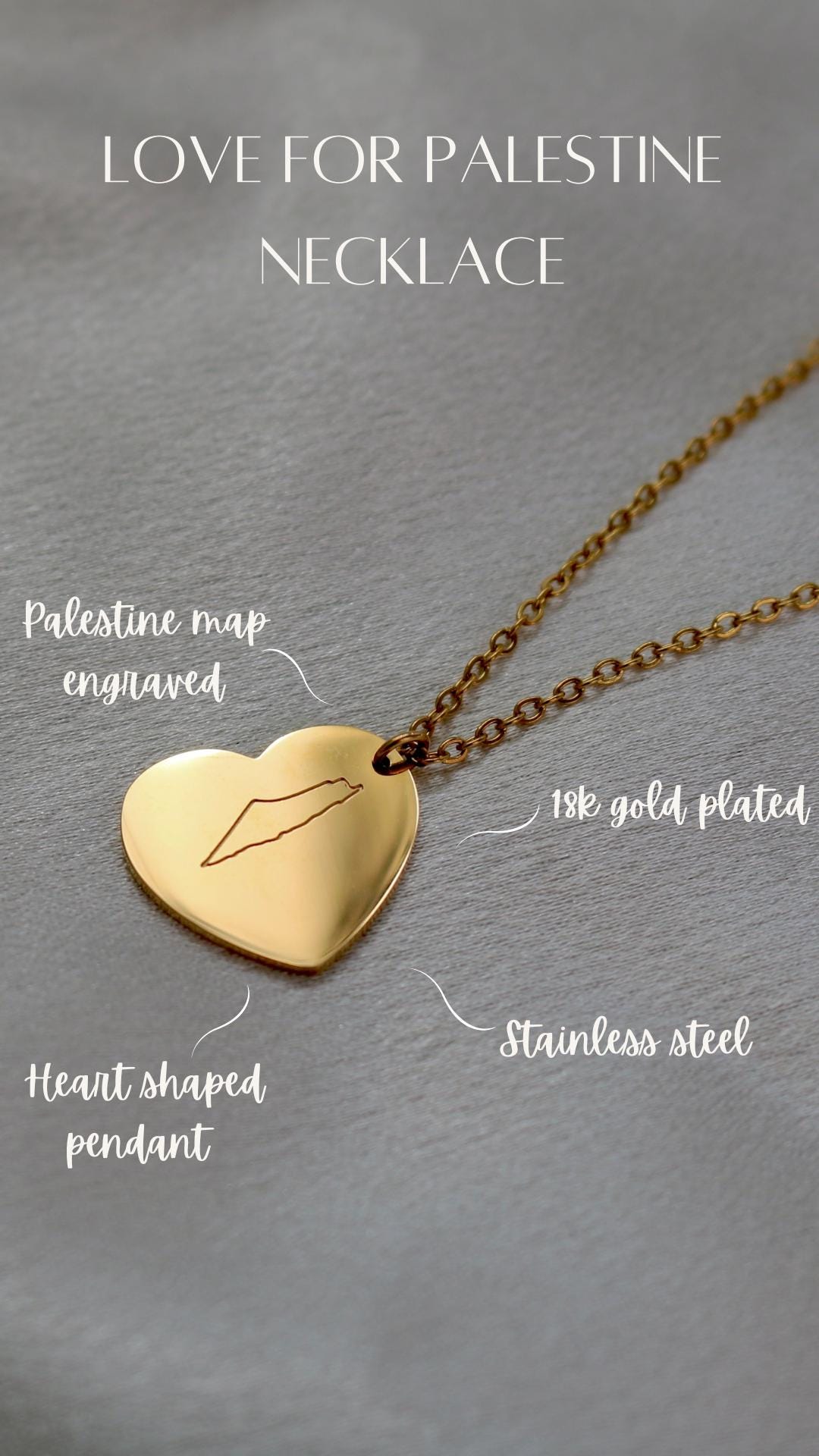 Love Palestine Necklace