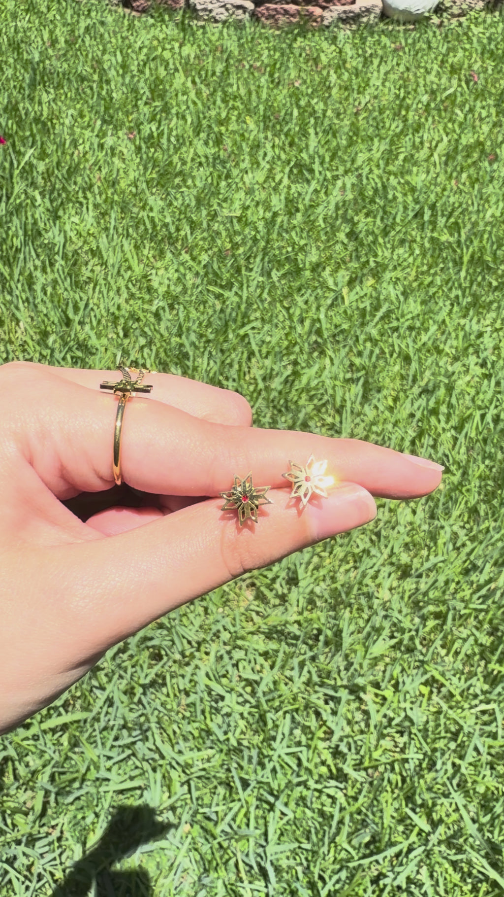 Tatreez Motif Stud Earring